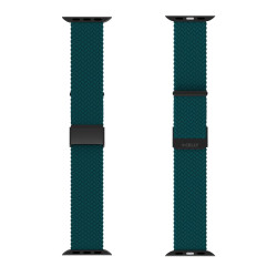 Cinturino celly per apple watch in tessuto 42/44/45mm verde [wbandbraidedgn]