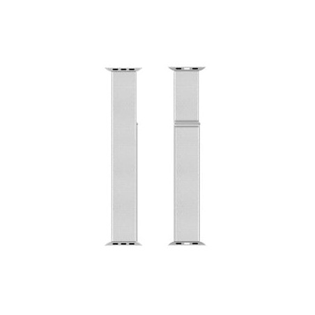 Cinturino celly per apple watch in tessuto 42/44/45mm bianco [wbandstrapwh]