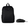 Zaino nilox per laptop 15.6" con mouse usb nero [nxbkm010]