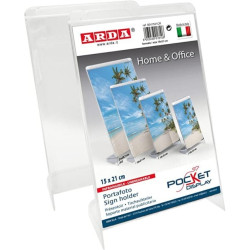 Portafoto arda a5 verticale colore cristallo 15x21cm [80v1521cr]