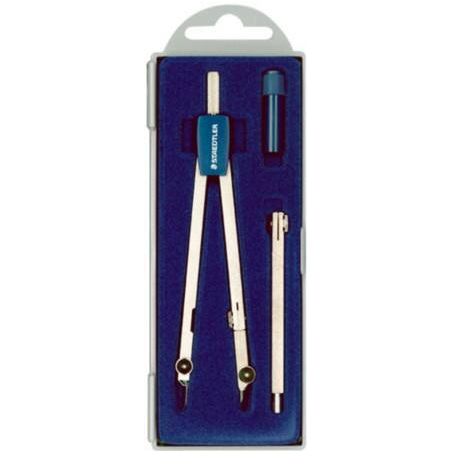 Compasso scolastico staedtler mars 559 2/350mm/3pz blu/argento [559c03]