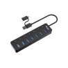 Hub usb conceptronic 7port usb 3.2gen 1hub 0.3m nero [128965]