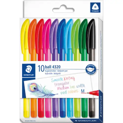 Set penne a sfera staedtler retrattile multicolore 10pz [4320mc10]
