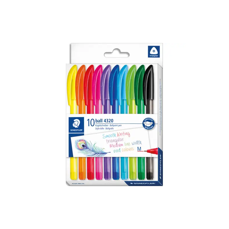 Set penne a sfera staedtler retrattile multicolore 10pz [4320mc10]