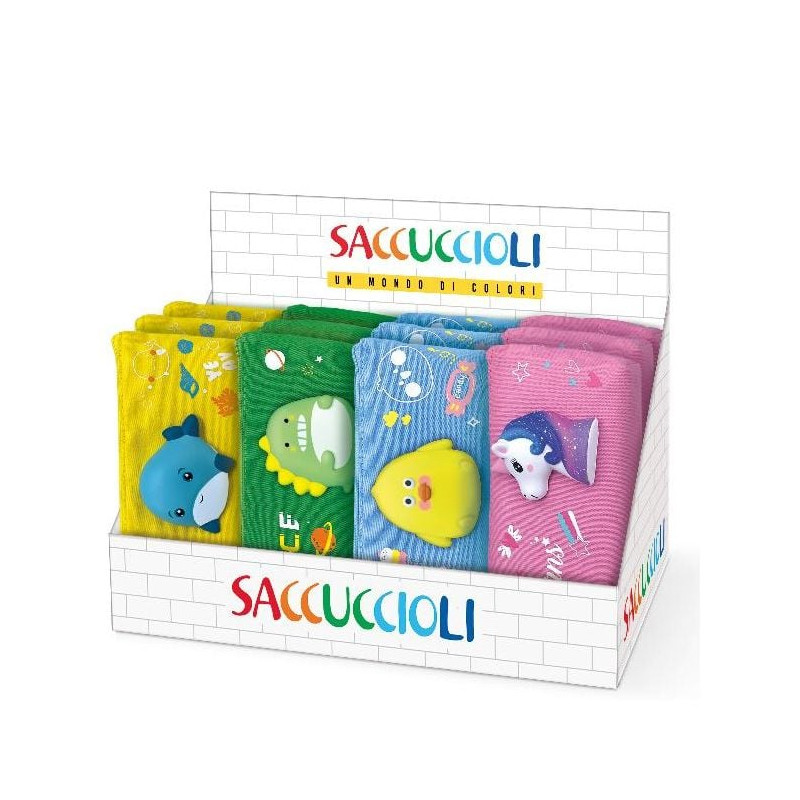 Portadepliant lebez con zip in tessuto a4 21x9.5x3.5cm multicolore