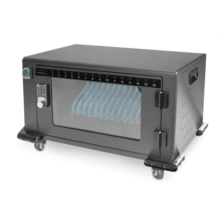 Carrello stazione di ricarica digitus per notebook e tablet 16 basi