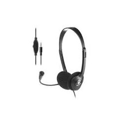 Cuffie ngs con microfono regolabile doppio jack 3.5mm cavo 1.5m nero