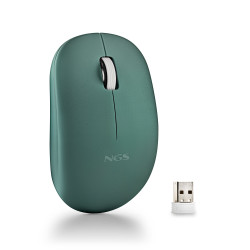 Mouse ngs wireless 1000dpi 2.4ghz usb nano verde [fogprogreen]
