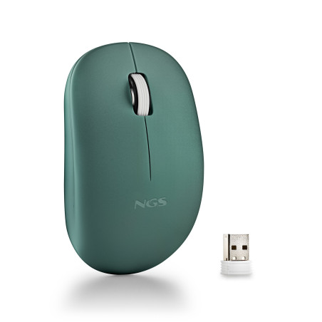 Mouse ngs wireless 1000dpi 2.4ghz usb nano verde [fogprogreen]