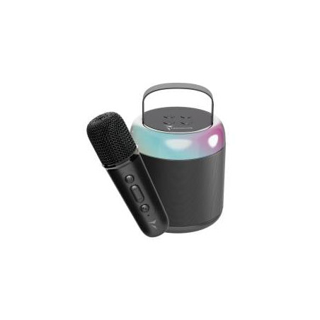 Altoparlante techmade per karaoke con microfono 1200mah lithium nero