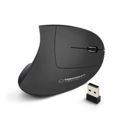 Mouse esperanza corvus wireless vertical 1600dpi nero [em133]