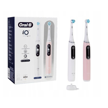 Set spazzolino oral-b io6 duopack rosa/bianco 2pz [4210201381877]