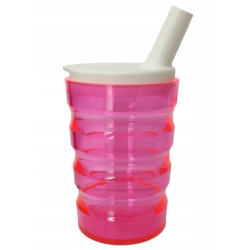 Tazza sundo per disabili con boccaglio 200ml 1pz rosa [21014]
