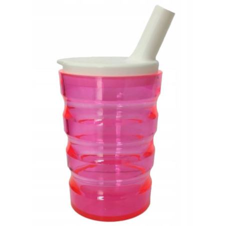 Tazza sundo per disabili con boccaglio 200ml 1pz rosa [21014]