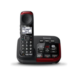 Telefono panasonic kx tgm420exb cordless/bluetooth nero/rosso [kx