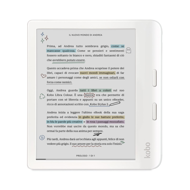 Lettore e-book kobo libra colour touchscreen 7"/32gb/wi-fi