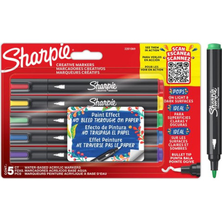 Pennarelli sharpie cf5 creative marker a vernice acrilica punto tondo