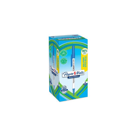 Set penne a sfera papermate kilometrico inchiostro blu in plastica