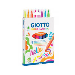 Set pennarelli giotto turbo maxi fluo a colori assortiti 8pz [f453800]