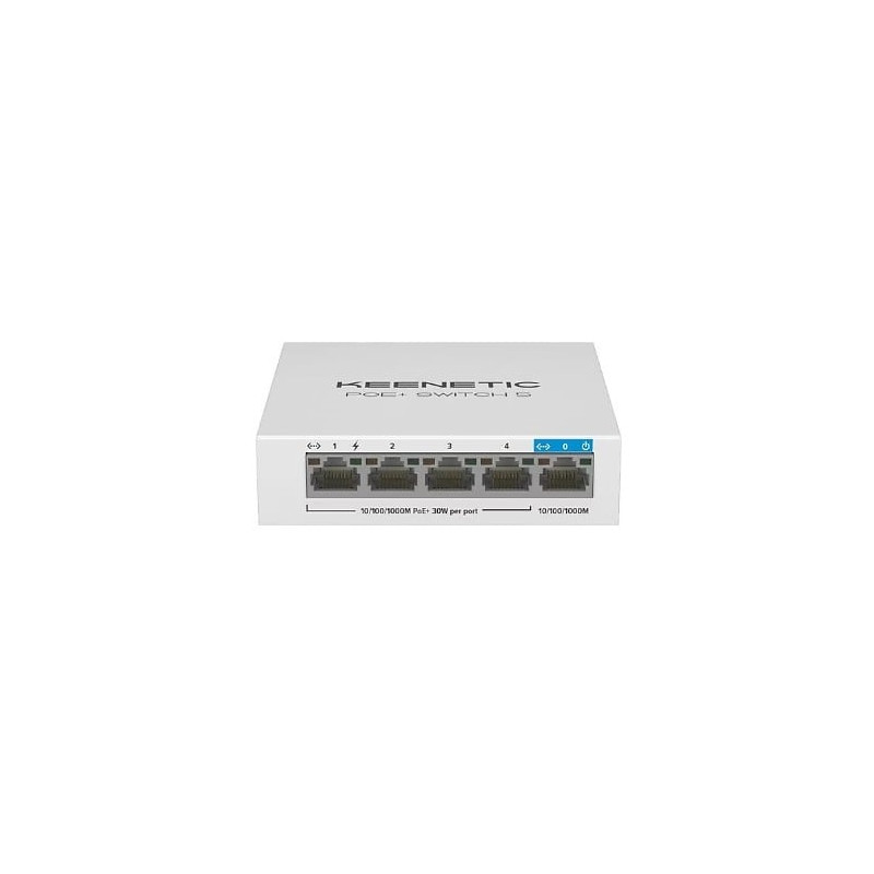 Switch keenetic poe gigabit 5x10/100/1000 4xpoe+ 60w bianco [kn-4610-01-eu]