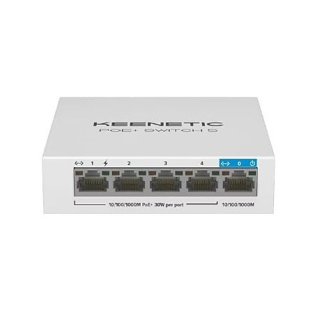 Switch keenetic poe gigabit 5x10/100/1000 4xpoe+ 60w bianco [kn-4610-01-eu]