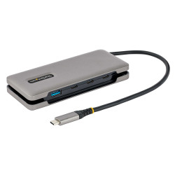 Hub usb-c startech.com a 4 porte 1xusb-a e 3xusb-c grigio