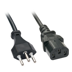 Cavo di alimentazione lindy iec 60320 c13 per swiss 3 pin 3m nero