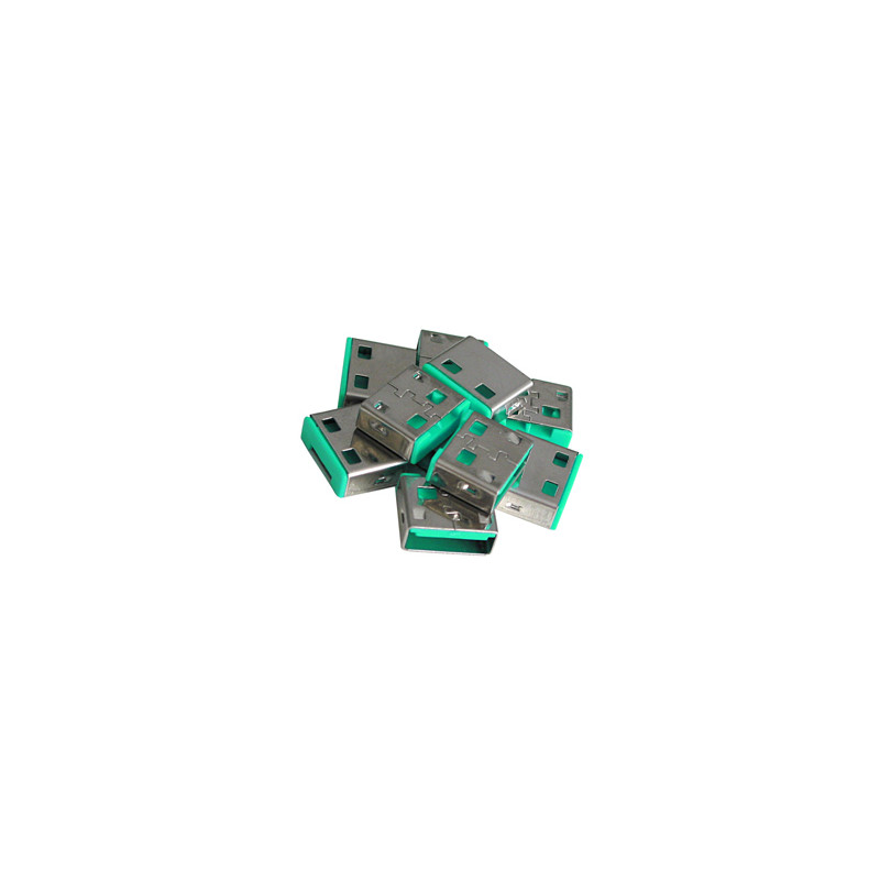 Blocca porte usb lindy 40461 tipo-a verde 10pz [40461]