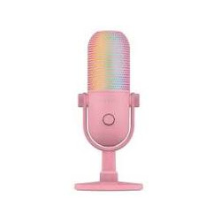 Microfono usb razer seiren v3 chroma rgb per pc rosa [rz19-05060300-r3m1]