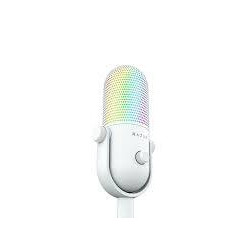 Microfono usb razer seiren v3 chroma rgb per pc bianco [rz19-05060200-r3m1]
