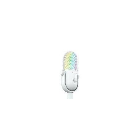 Microfono usb razer seiren v3 chroma rgb per pc bianco [rz19-05060200-r3m1]