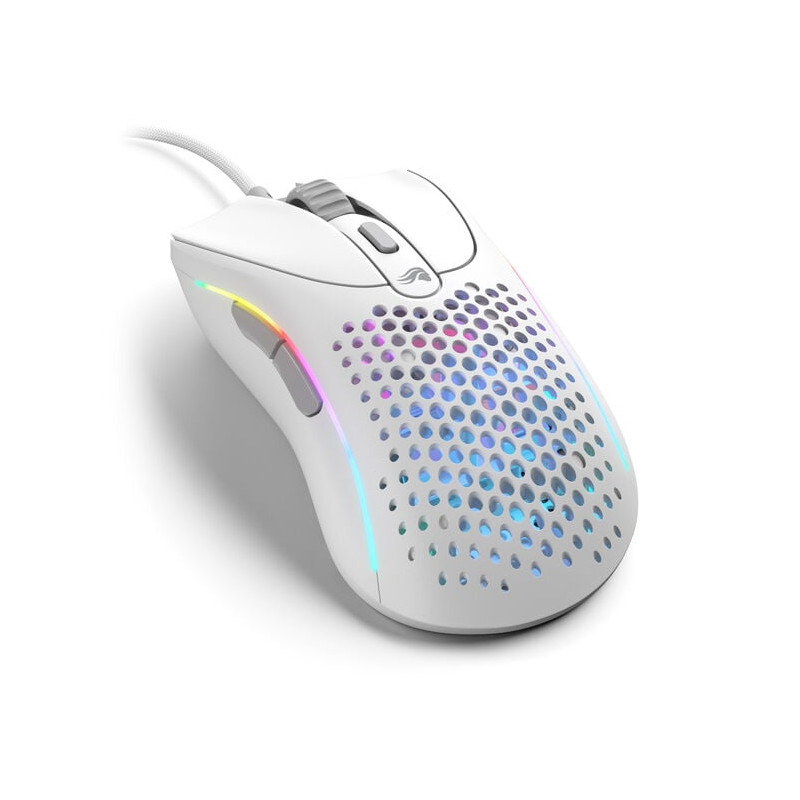 Mouse glorious pc gaming race modello d 2 con fili usb 26000dpi bianco