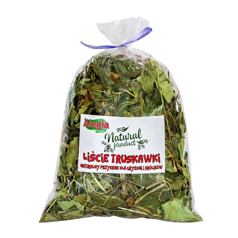 Mangime alegia dolcetto alle foglie di fragola per roditori e cognili