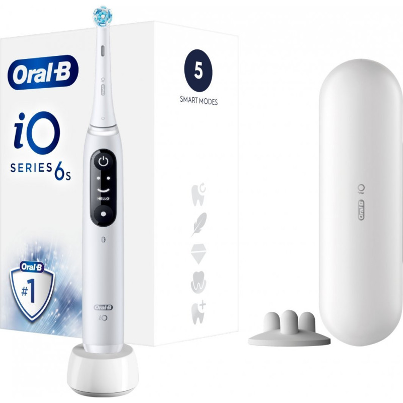 Spazzolino magnetico braun oral-b a batteria bianco [io6]