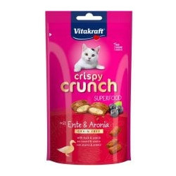Snack per gatti vitakraft anatra crispy crunch con aronia dolcetti