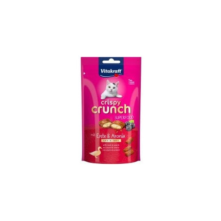 Snack per gatti vitakraft anatra crispy crunch con aronia dolcetti