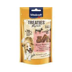 Snack per cani vitakraft treaties minis manzo e carota dolcetto per