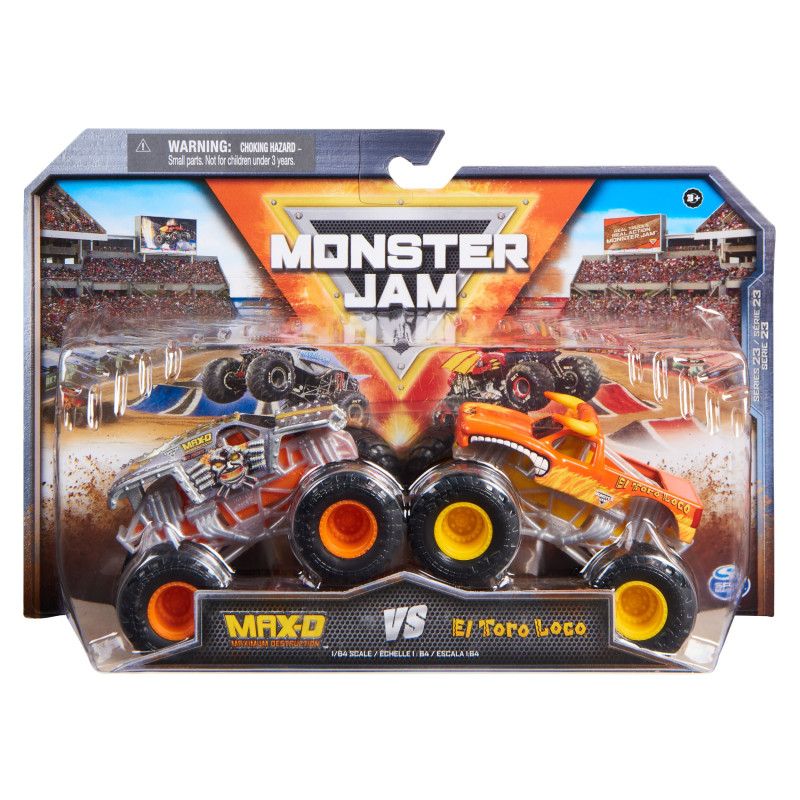 Spinmaster 6066633 mnj 2-pack 1:64 max-d vs. el toro loco