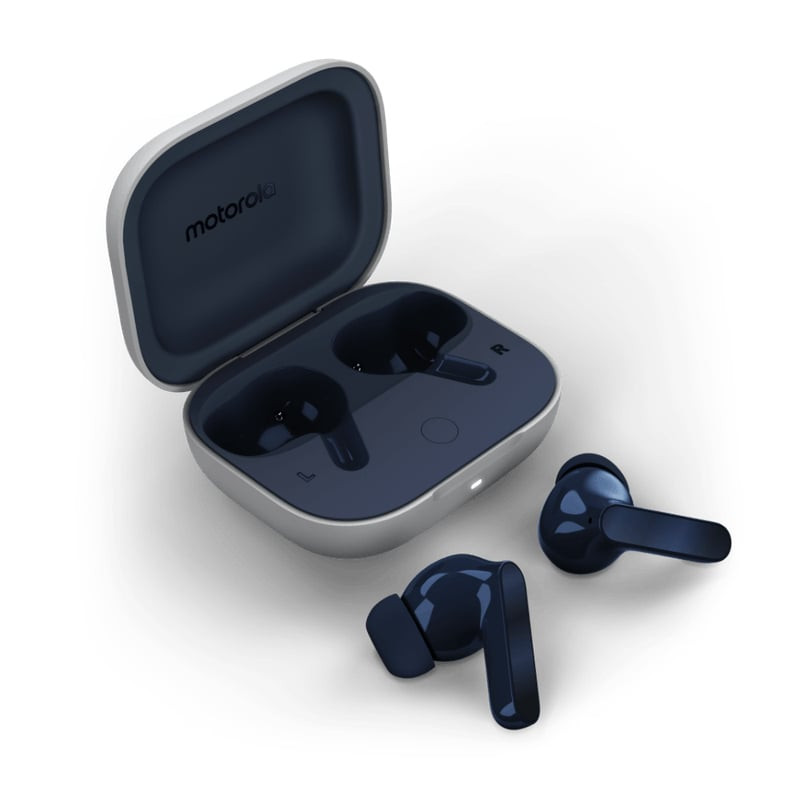 Auricolari motorola moto buds wireless/bluetooth con microfono blu