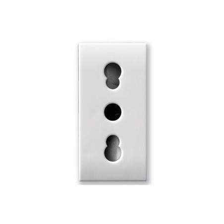 Presa bipasso ave 441006/15ts domus s44 2p+t 10/16a 250v 1 modulo
