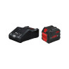 Kit batterie bosch 2 procore 18v 2x12ah + gal 18v-160c 16a nero