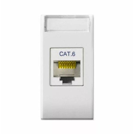 Presa rj45 ave 441027c6 cat.6 utp domus s44 bianco lucido [441027c6]