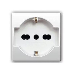 Presa schuko bipasso ave 441090/15ts domus s44 2p+t 10/16a 250v bianco