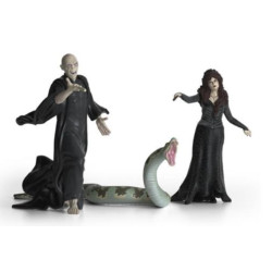Schleich il mondo magico lord voldemort con nagini e bellatrix multicolore