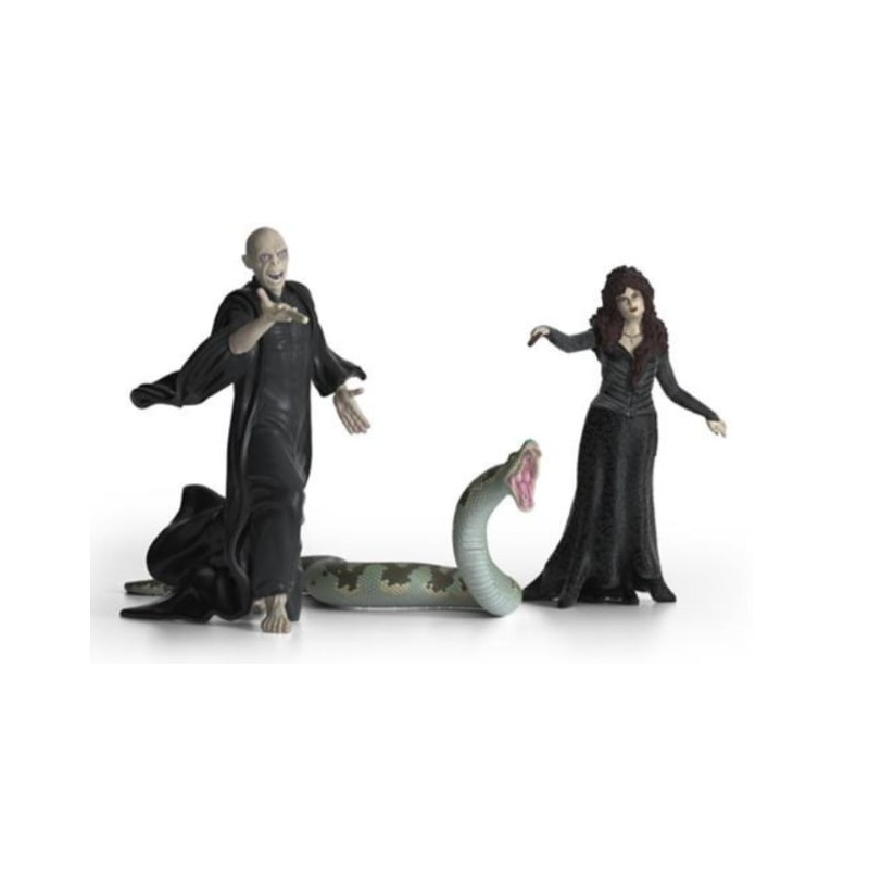 Schleich il mondo magico lord voldemort con nagini e bellatrix multicolore