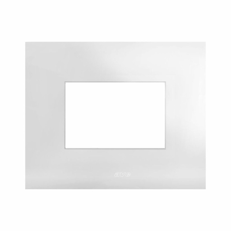 Placca ave 44psm3b serie smart44 in metallo 3 moduli bianco