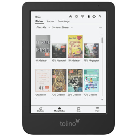 Lettore ebook 6" tolino shine color 1072x1448p 16gb nero [shine