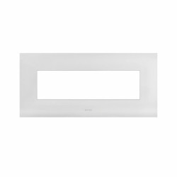 Placca ave 44psm7b serie smart44 in metallo 7 moduli bianco
