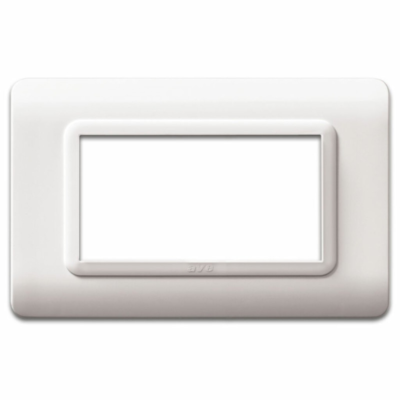 Placca ave 44py04b s44 tecnopolimero 4 moduli bianco