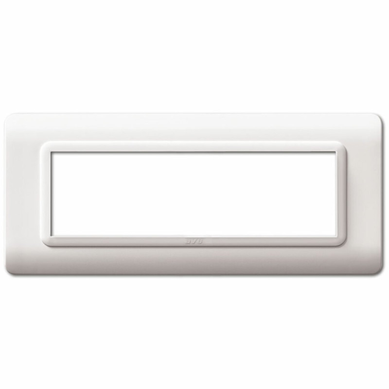 Placca ave 44py07b s44 tecnopolimero 7 moduli bianco